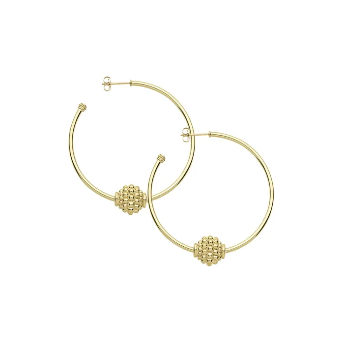 Lagos Earrings Caviar Gold Medium 18K Gold Caviar Ball Hoop Earrings Lagos Earrings Caviar Gold Medium 18K Gold Caviar Ball Hoop Earrings