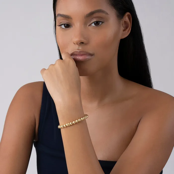 LAGOS PreStyled Sets Caviar Gold 18K Gold Stretch Bead Bracelet Trio