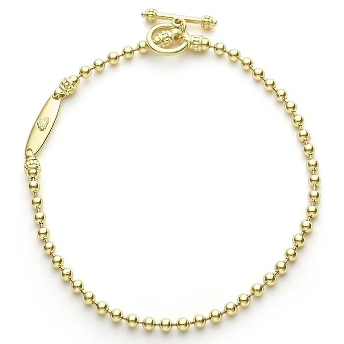 LAGOS Signature Caviar 18K Gold Beaded Toggle Bracelet Bracelets