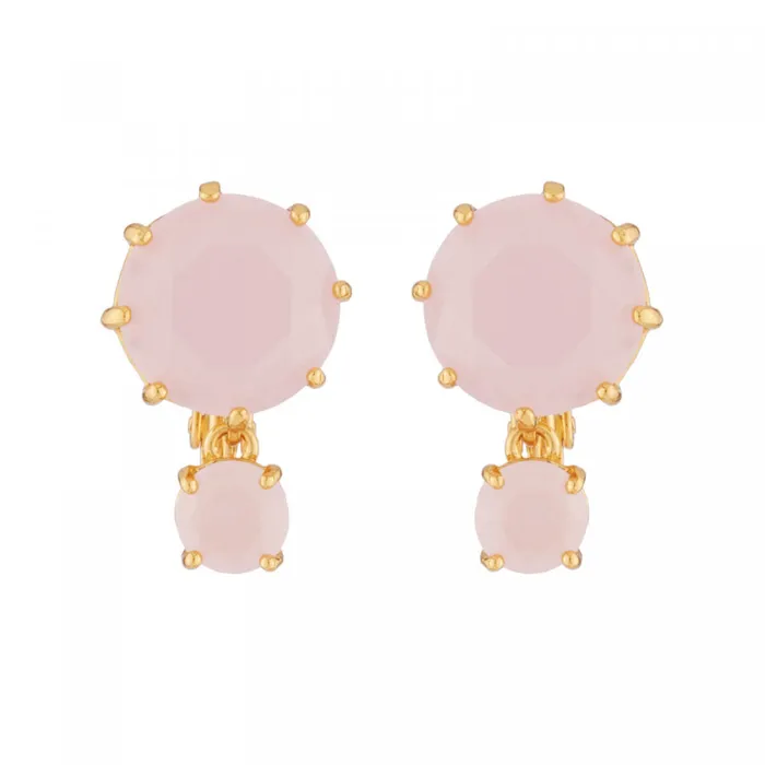 Les Nereides Earrings Les Nereides Pink 2 Round Stones La Diamantine Clip On Earrings Les Nereides Earrings Les Nereides Pink 2 Round Stones La Diamantine Clip On Earrings