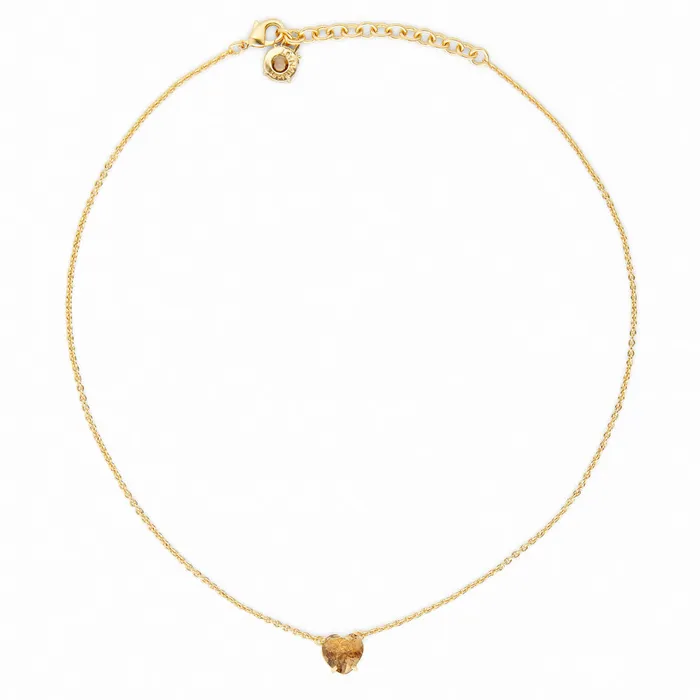 Les Nereides Golden Brown Diamantine Heart Necklace Les Nereides Necklaces Les Nereides Golden Brown Diamantine Heart Necklace Les Nereides Necklaces
