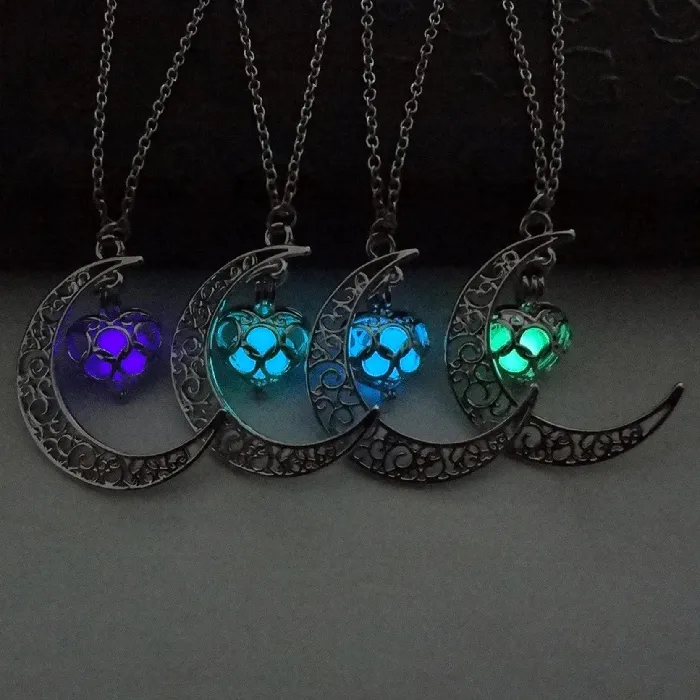 Moonlight Love Glow In The Dark Pendant Necklace WickedAF Necklaces