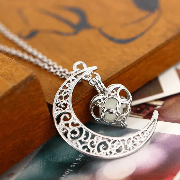 Moonlight Love Glow In The Dark Pendant Necklace WickedAF Necklaces