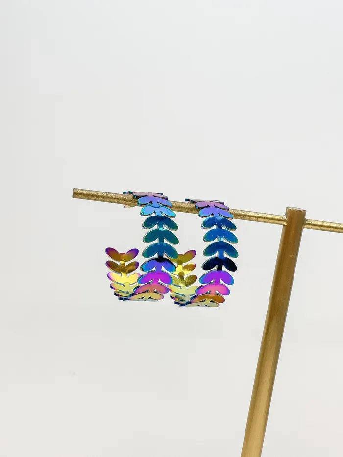 Multi Color Metal Hoop Earrings Prep Obsessed JJ Earrings