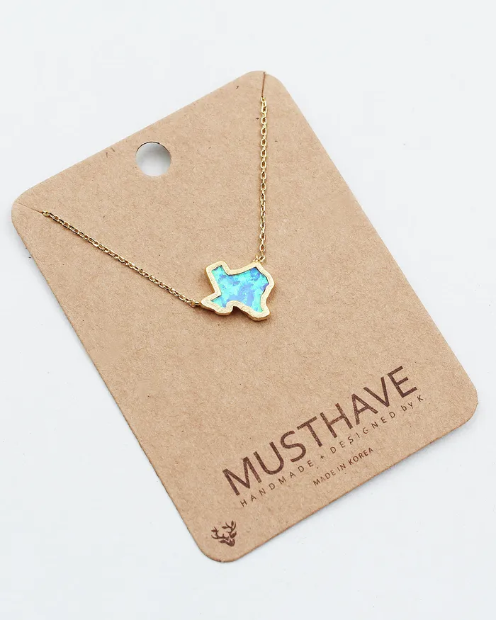 Necklaces 050520230408 Texas Map Delicate Layering Necklace Necklaces 050520230408 Texas Map Delicate Layering Necklace