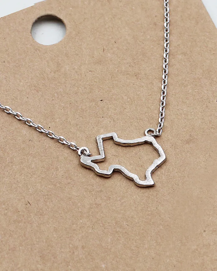 Necklaces 050520230408 Texas Map Delicate Layering Necklace Necklaces 050520230408 Texas Map Delicate Layering Necklace