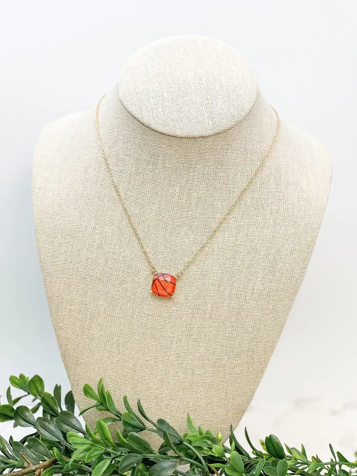 Necklaces Basketball Printed Pendant Necklace Prep Obsessed RNK