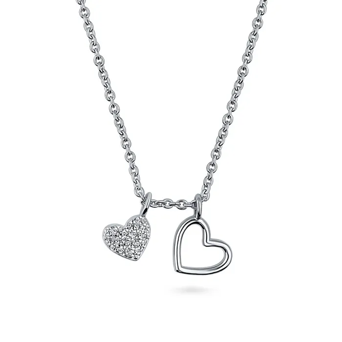 Necklaces BERRICLE Open Heart CZ Necklace in Sterling Silver