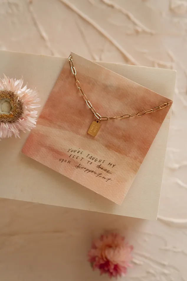 Necklaces Dear Heart Pure Joy Tag Necklace