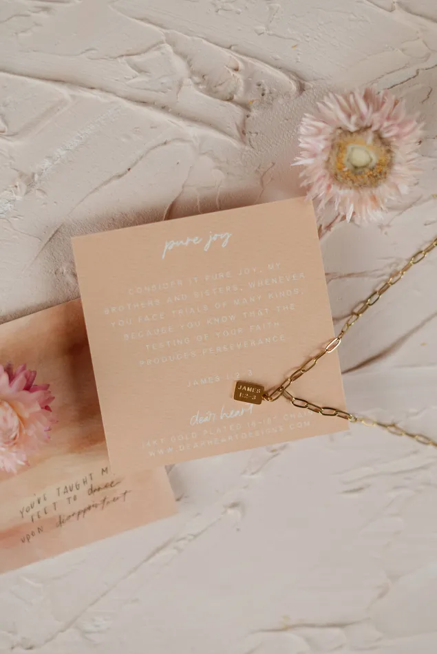 Necklaces Dear Heart Pure Joy Tag Necklace
