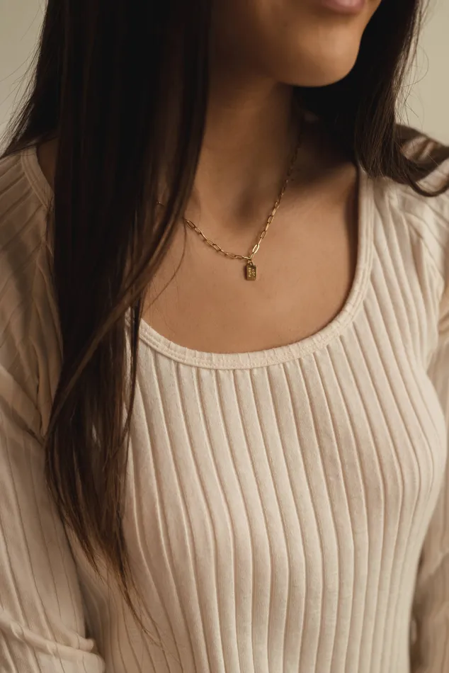 Necklaces Dear Heart Pure Joy Tag Necklace