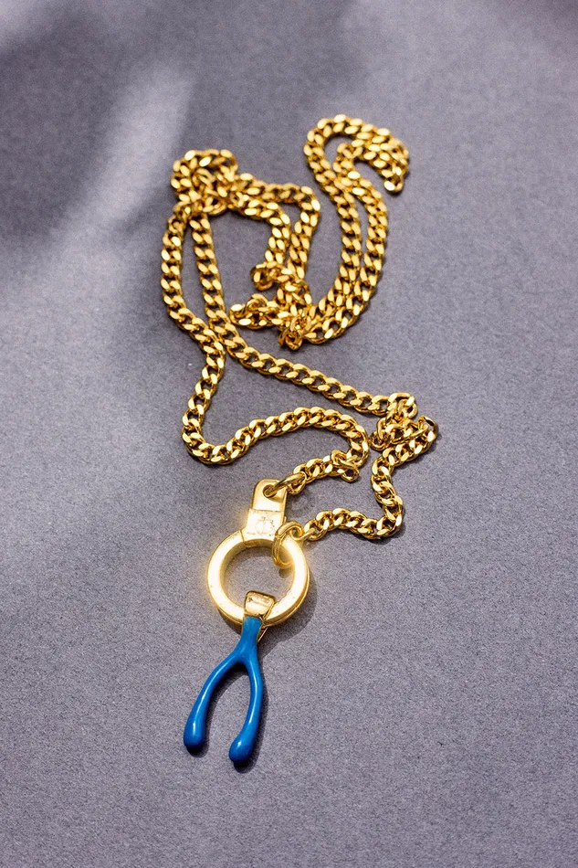 Necklaces Give a Cuff Lucky Break Wishbone Necklace Set Air and Anchor