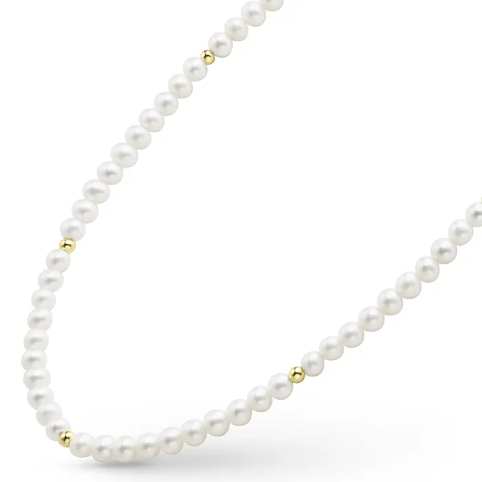 Necklaces LAGOS Kinder Childs First Gold Station Pearl Necklace Necklaces LAGOS Kinder Childs First Gold Station Pearl Necklace