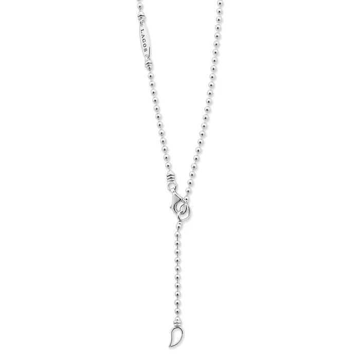 Necklaces LAGOS Signature Caviar TwoTone Fleur De Lis Diamond Pendant Necklace Necklaces LAGOS Signature Caviar TwoTone Fleur De Lis Diamond Pendant Necklace