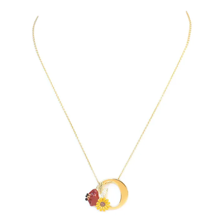 Necklaces Les Nereides Collier Alphabet Fleuri Letter Necklace O Les Nereides Necklaces Les Nereides Collier Alphabet Fleuri Letter Necklace O Les Nereides