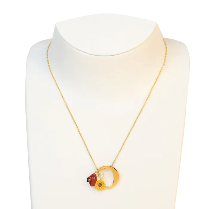Necklaces Les Nereides Collier Alphabet Fleuri Letter Necklace O Les Nereides Necklaces Les Nereides Collier Alphabet Fleuri Letter Necklace O Les Nereides