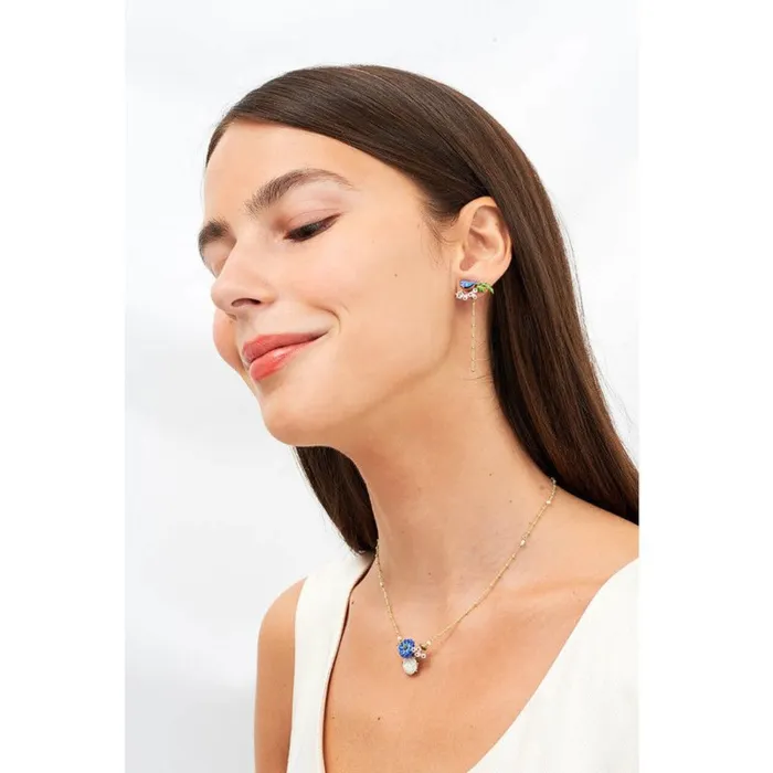 Necklaces Les Nereides Cornflower And Stone Necklace Les Nereides