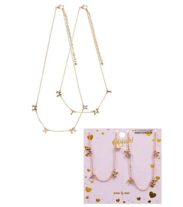 Necklaces Mama Mini Station Necklace Set Gold Prep Obsessed ESS