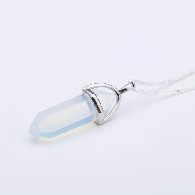 Necklaces Natural Crystal Link Chain Necklace WickedAF