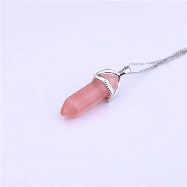 Necklaces Natural Crystal Link Chain Necklace WickedAF