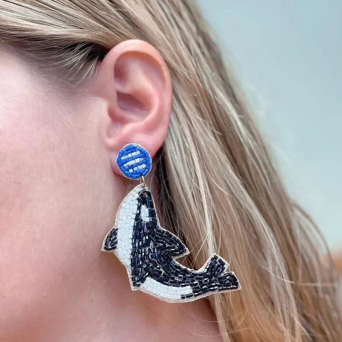 Orca Beaded Dangle Earrings Prep Obsessed WT Earrings