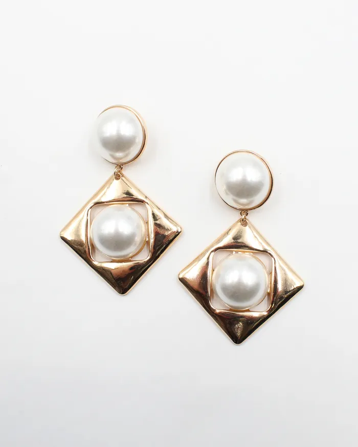 Pearl in Diamond Earrings OCT2024 Earrings
