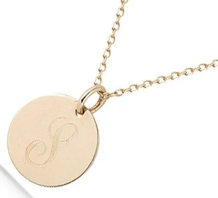 Personalized Disc Small Gold Necklace Capucinne Necklaces