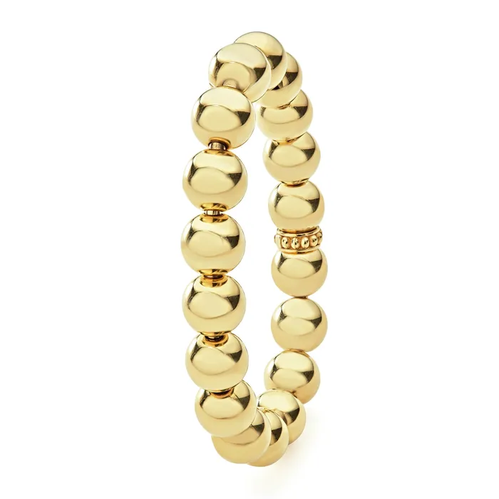 PreStyled Sets Caviar Gold 18K Gold Bead Bracelet 12mm Lagos PreStyled Sets Caviar Gold 18K Gold Bead Bracelet 12mm Lagos