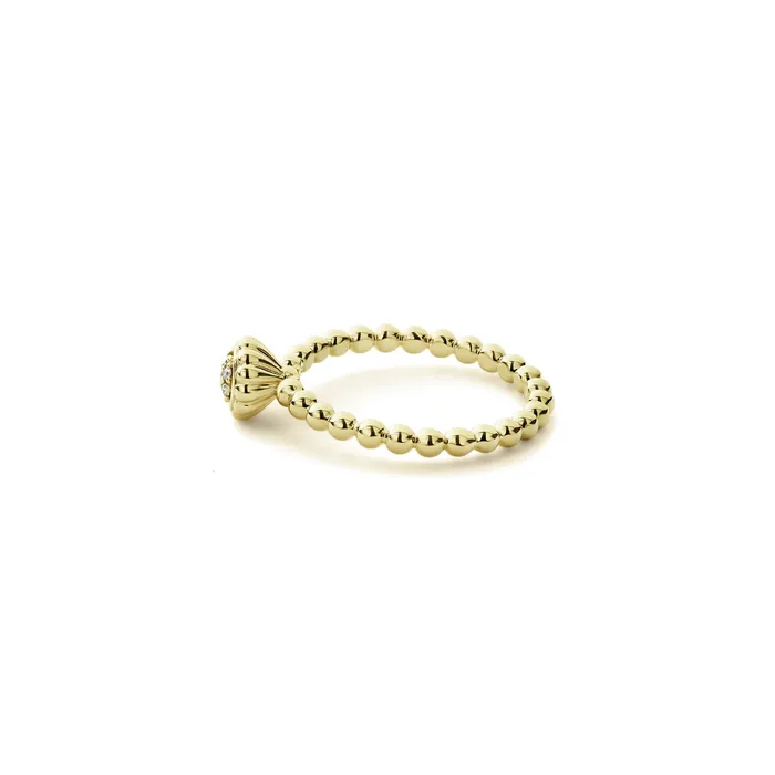 PreStyled Sets LAGOS Caviar Gold 18K Gold Caviar Diamond Ring PreStyled Sets LAGOS Caviar Gold 18K Gold Caviar Diamond Ring