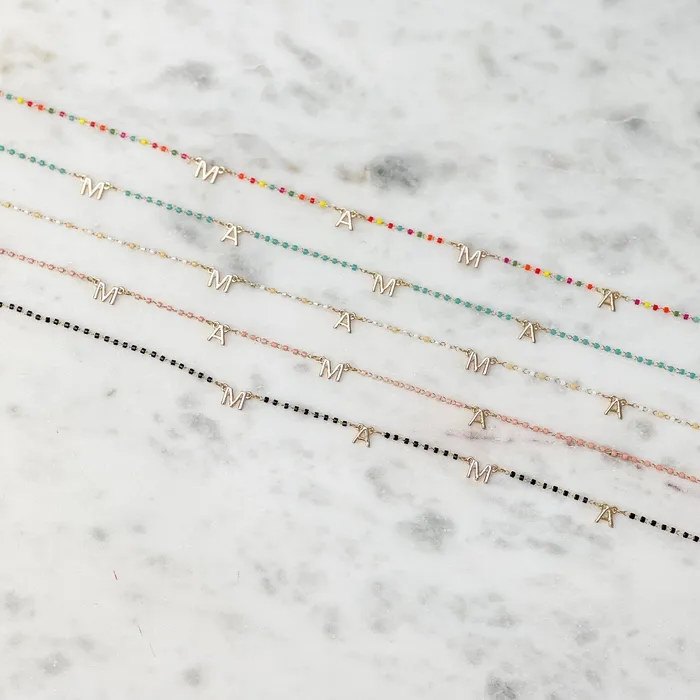 Prep Obsessed ESS Necklaces Mama Chain Necklace Light Pink