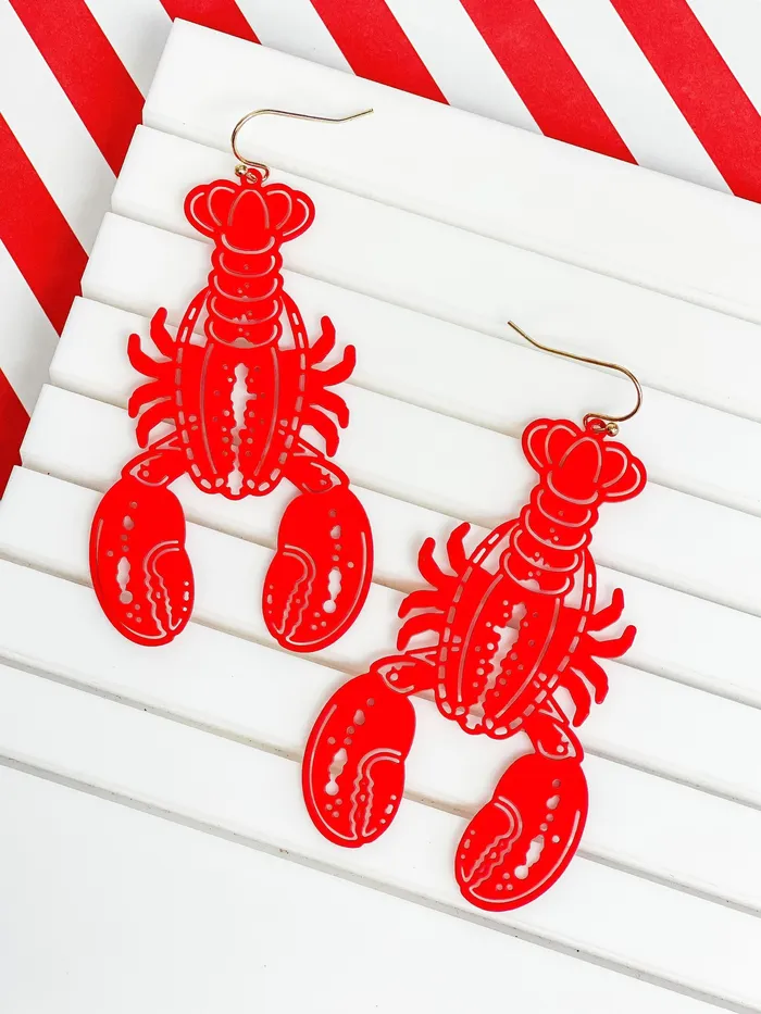 Prep Obsessed RNK Pop Art Lobster Dangle Earrings Earrings Prep Obsessed RNK Pop Art Lobster Dangle Earrings Earrings