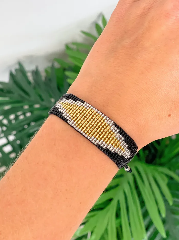 Prep Obsessed TJ Bracelets Multi Beaded Adjustable Pull Bracelet