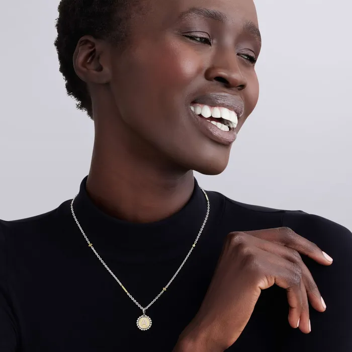 Signature Caviar G Initial Diamond Charm Necklace LAGOS Necklaces Signature Caviar G Initial Diamond Charm Necklace LAGOS Necklaces
