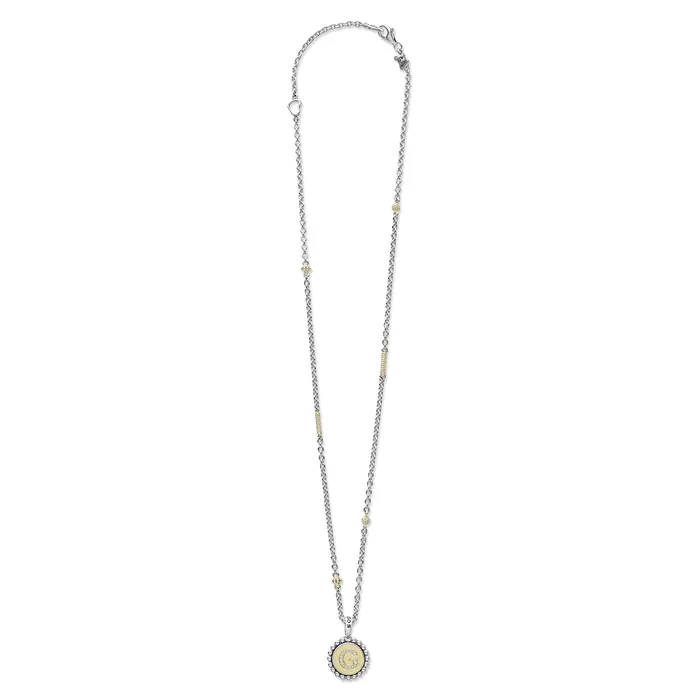 Signature Caviar G Initial Diamond Charm Necklace LAGOS Necklaces Signature Caviar G Initial Diamond Charm Necklace LAGOS Necklaces