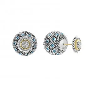 Signature Caviar Swiss Blue Topaz Earring Backs Lagos Earrings Signature Caviar Swiss Blue Topaz Earring Backs Lagos Earrings