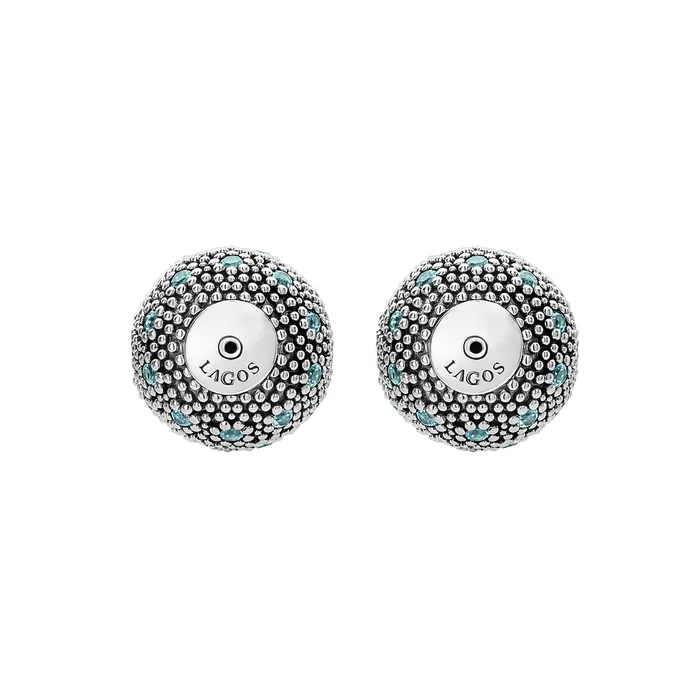 Signature Caviar Swiss Blue Topaz Earring Backs Lagos Earrings Signature Caviar Swiss Blue Topaz Earring Backs Lagos Earrings