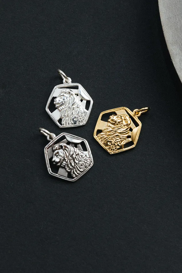 Sterling Silver Standing Proud Lion Pendant Air Anchor Necklaces