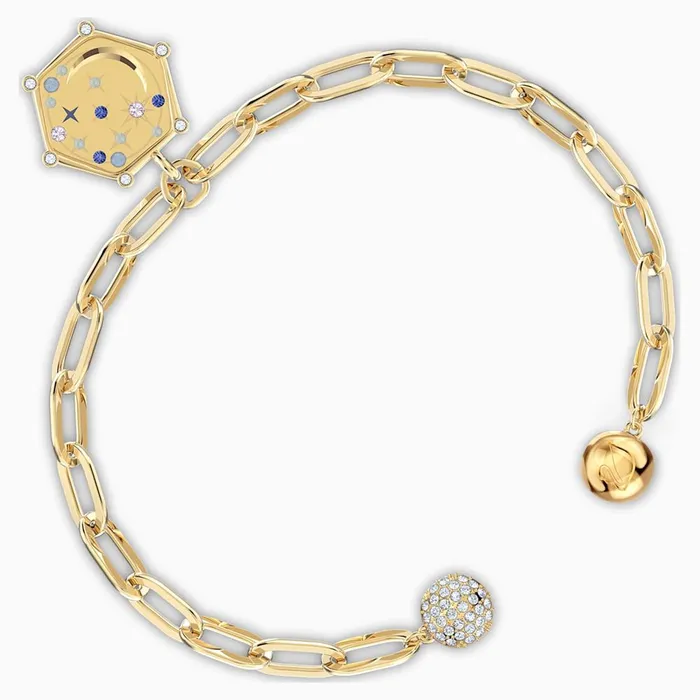 Swarovski Bracelets Swarovski The Elements Moon Bracelet Blue GoldTone One Size Swarovski Bracelets Swarovski The Elements Moon Bracelet Blue GoldTone One Size