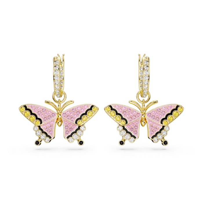 Swarovski Earrings Swarovski Idyllia Drop Earrings Butterfly Multicolored Goldtone plated Swarovski Earrings Swarovski Idyllia Drop Earrings Butterfly Multicolored Goldtone plated