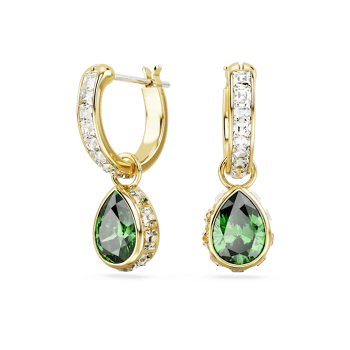 Swarovski Earrings Swarovski Stilla Drop Earrings Pear cut Green Goldtone plated Swarovski Earrings Swarovski Stilla Drop Earrings Pear cut Green Goldtone plated