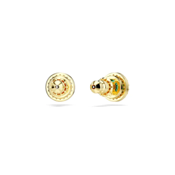 Swarovski Earrings Swarovski Una Stud Earrings Round cut Pav Green Goldtone plated Swarovski Earrings Swarovski Una Stud Earrings Round cut Pav Green Goldtone plated