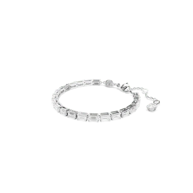 Swarovski Matrix Tennis Bracelet Baguette Cut White Rhodium Plated Swarovski Bracelets Swarovski Matrix Tennis Bracelet Baguette Cut White Rhodium Plated Swarovski Bracelets