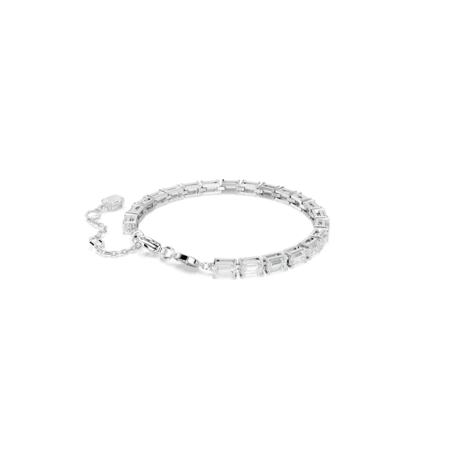 Swarovski Matrix Tennis Bracelet Baguette Cut White Rhodium Plated Swarovski Bracelets Swarovski Matrix Tennis Bracelet Baguette Cut White Rhodium Plated Swarovski Bracelets