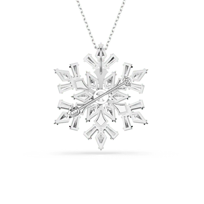 Swarovski Necklaces Swarovski Idyllia Necklace Pendant and Brooch Mixed cuts Snowflake White Rhodium plated