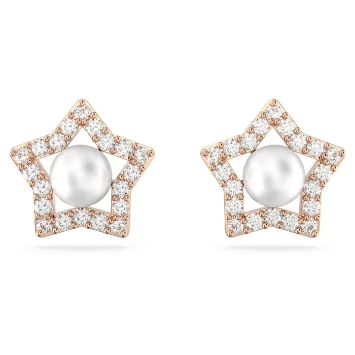Swarovski Stella Stud Earrings Crystal pearls Star White Rose goldtone plated ONE SIZE Swarovski Earrings Swarovski Stella Stud Earrings Crystal pearls Star White Rose goldtone plated ONE SIZE Swarovski Earrings