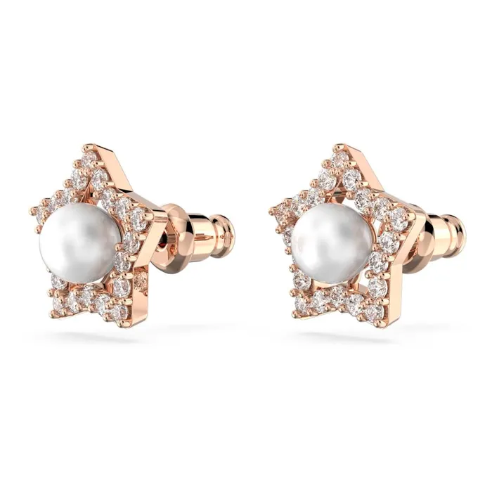 Swarovski Stella Stud Earrings Crystal pearls Star White Rose goldtone plated ONE SIZE Swarovski Earrings Swarovski Stella Stud Earrings Crystal pearls Star White Rose goldtone plated ONE SIZE Swarovski Earrings
