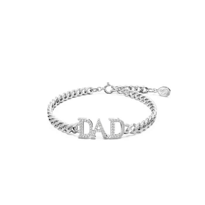 Swarovski Swarovski Fathers Day Dad Bracelet White Rhodium plated Large Bracelets Swarovski Swarovski Fathers Day Dad Bracelet White Rhodium plated Large Bracelets