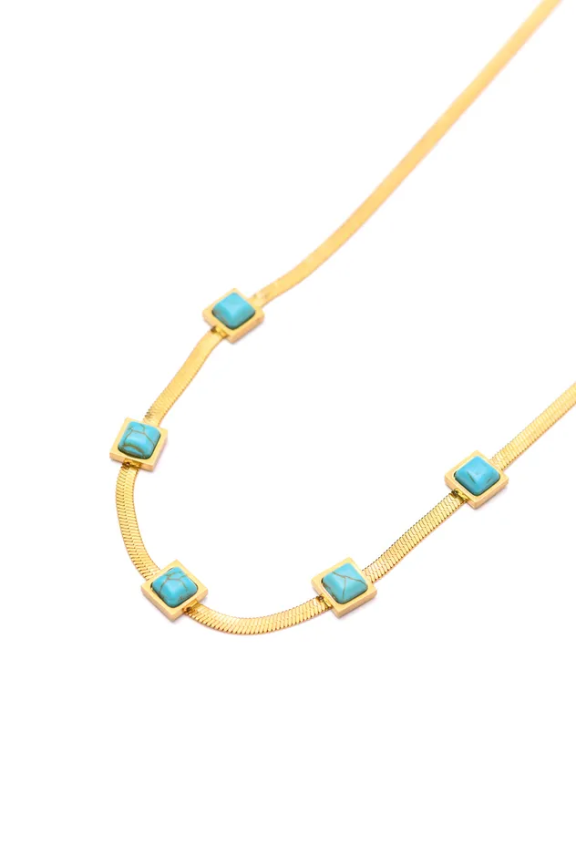 Turquoise Squares Necklace Ave Shops Necklaces