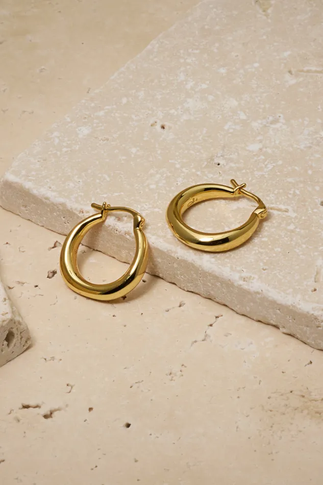 Untamed Petals PreStyled Sets Nadia Classic Gold Hoops