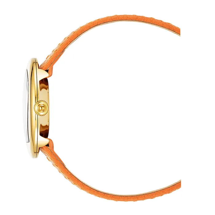 Watches Aigner Aigner Biella Ladies MOP Dial Cold Case Orange Leather Starp Watch Watches Aigner Aigner Biella Ladies MOP Dial Cold Case Orange Leather Starp Watch